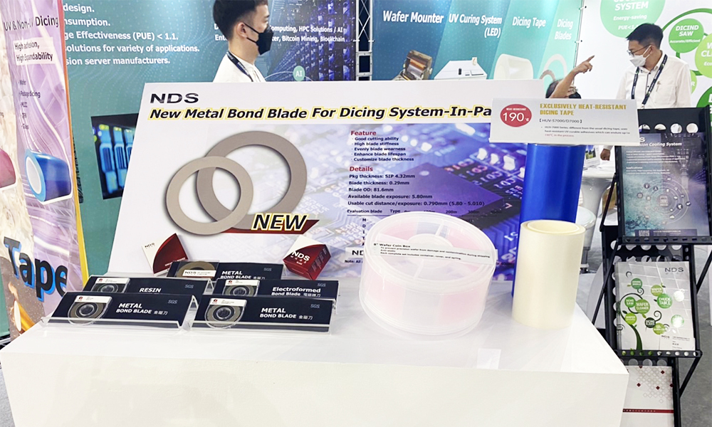 NDS SEMICON Southeast Asia, NDS 台灣日脈, NDS Immersion Cooling System, NDS Dicing Service Center Taiwan, Totally Dicing, Dicing Saw, Automatic Dicing Saw, NDS Dicing System, Dicing Tape, Dicing Blades, Grinding Wheel, Dicing Accessories, Auxiliary Machines, Dicing Fluids, Wafer Cleaner, Dressing Board, Precut Board, Cguck Table, Wafer Mounter